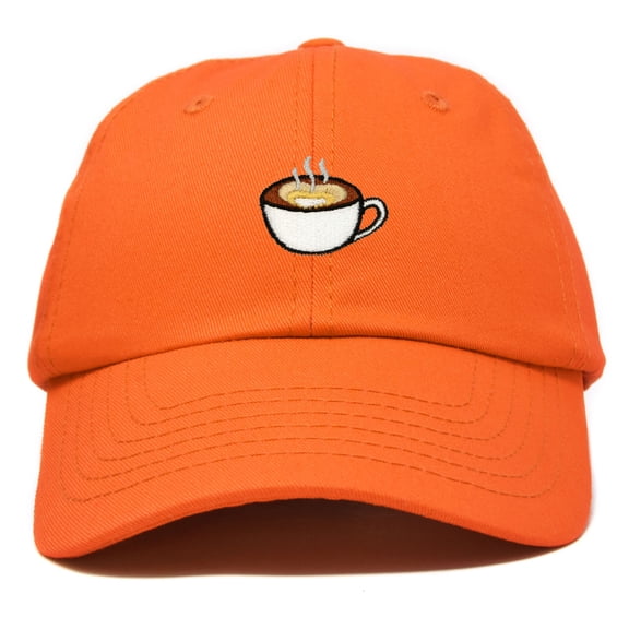 DALIX Cappuccino Hat Coffee Cup Womens Baseball Cap in Orange