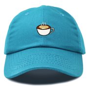 DALIX Cappuccino Hat Coffee Cup Womens Baseball Cap in Teal