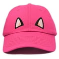 thumbnail image 1 of DALIX Cat Ears Hat Womens Cute Baseball Cap in Hot Pink, 1 of 6