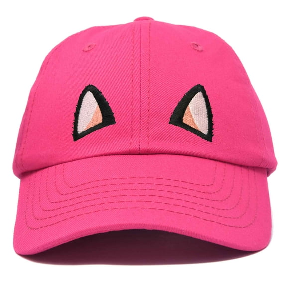 DALIX Cat Ears Hat Womens Cute Baseball Cap in Hot Pink