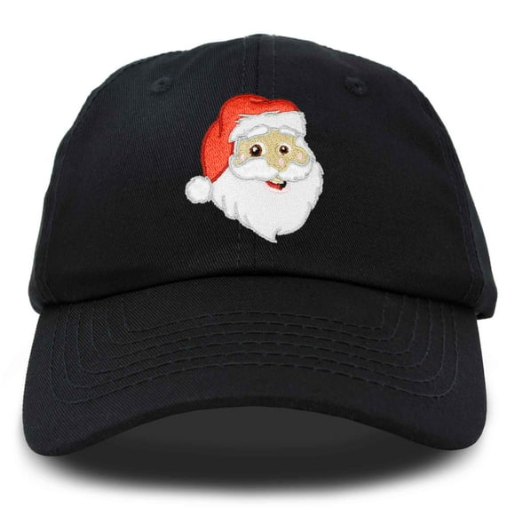 DALIX Christmas Happy Santa Hat Womens Embroidered Baseball Cap in Black