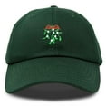 thumbnail image 1 of DALIX Christmas Holidays Mistletoe Hat Womens Embroidered Baseball Cap in Dark Green, 1 of 6