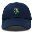 thumbnail image 1 of DALIX Christmas Holidays Mistletoe Hat Womens Embroidered Baseball Cap in Navy Blue, 1 of 7