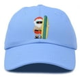 thumbnail image 1 of DALIX Christmas Surfing Santa Baseball Cap Embroidered Hat in Light Blue, 1 of 7