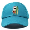 thumbnail image 1 of DALIX Christmas Surfing Santa Baseball Cap Embroidered Hat in Teal, 1 of 7