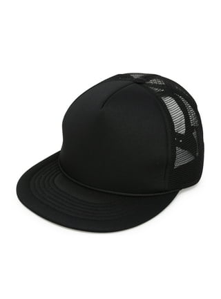 Wholesale BK Caps Mid Profile Quilted Foam Front Mesh Back Trucker Hats  (Black)