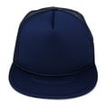 thumbnail image 1 of DALIX Classic Trucker Cap Flat Bill Adjustable Snapback 5 Panel Plain Hat Navy Blue, 1 of 6
