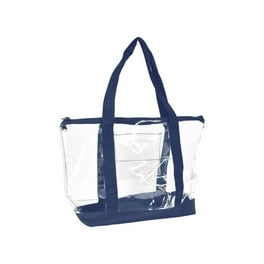 DALIX Womens PVC Travel Tote Bag 20 Large Clear See through with Removable Small Pouch Black Walmart