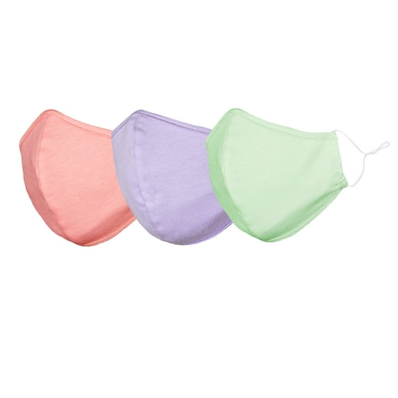 DALIX Cloth Face Mask Reuseable Washable in Assorted 3 Colors Made in USA - L-XL Size (3 Pack)