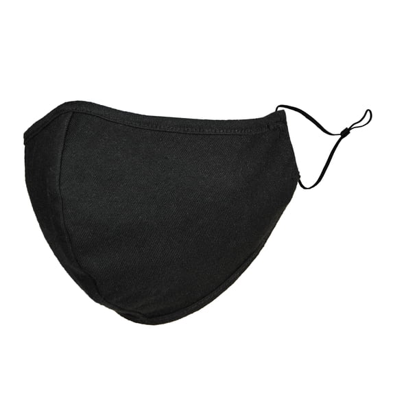 DALIX Cloth Face Mask Reuseable Washable in Black Made in USA - L-XL Size