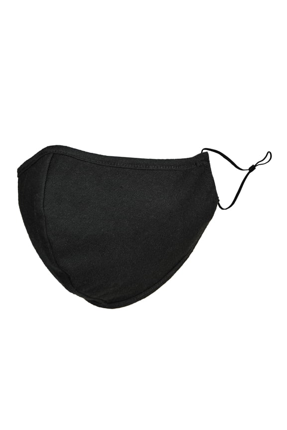 Cloth Face Mask Reuseable Washable in Black Made in USA - S-M Size