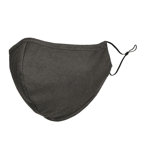 DALIX Cloth Face Mask Reuseable Washable in Charcoal Gray Made in USA - L-XL Size