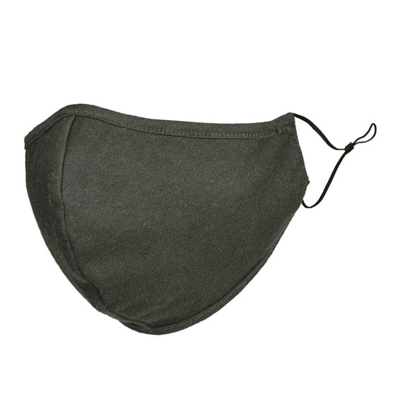 DALIX Cloth Face Mask Reuseable Washable in Charcoal Gray Made in USA - S-M Size