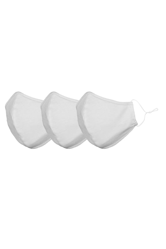 Cloth Face Mask Reuseable Washable in Gray Made in USA - L-XL Size (3 Pack)