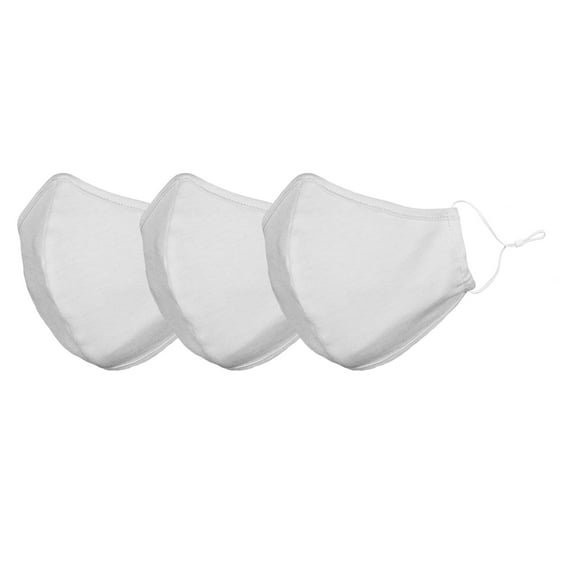DALIX Cloth Face Mask Reuseable Washable in Gray Made in USA - S-M Size (3 Pack)