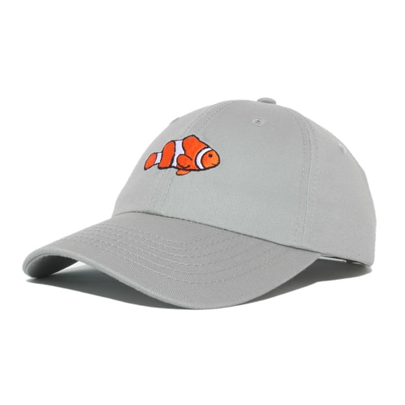 DALIX Clownfish Baseball Cap Tropical Dad Hat for Men Women's Hats in Gray
