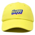 thumbnail image 1 of DALIX Colorful Happy Hat Mens Womens Embroidered Baseball Cap in Minion Yellow, 1 of 6