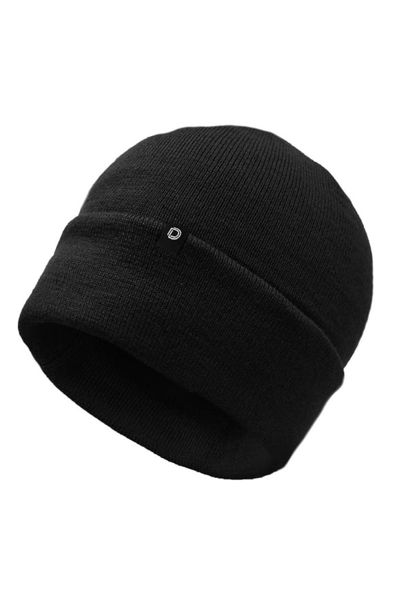 Cuff Beanie Cap 12" in Black