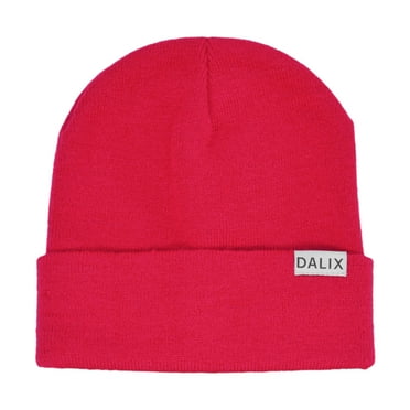 DALIX Cuff Beanie Cap 12" in Red
