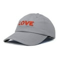 thumbnail image 1 of DALIX Custom Embroidered Hats Dad Caps LOVE Stitched Logo Hat in Gray, 1 of 7
