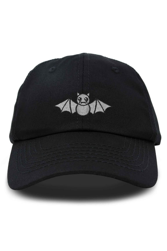 Cute Bat Hat Womens Baseball Cap in Black