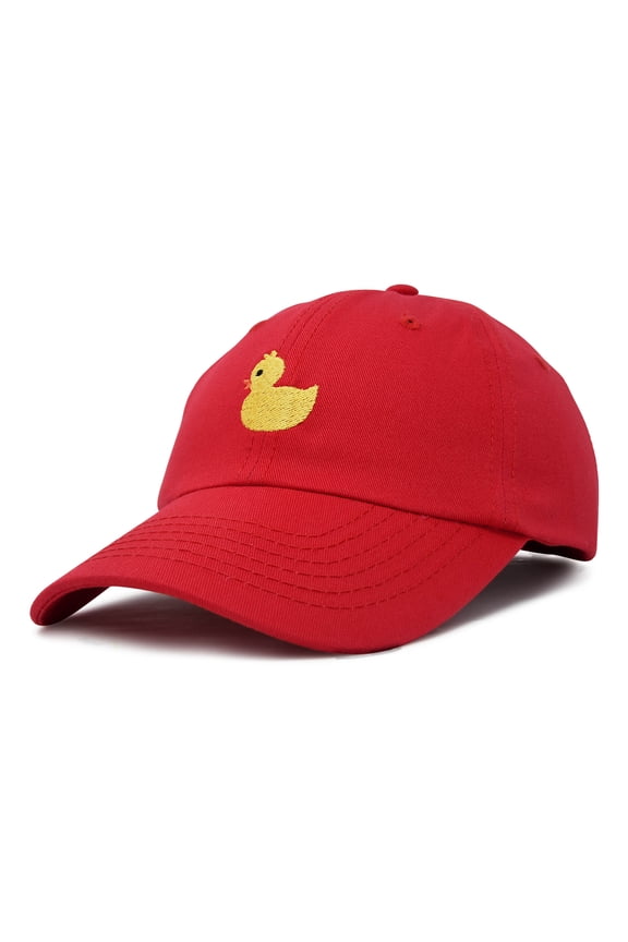Cute Ducky Soft Baseball Cap Dad Hat in Red