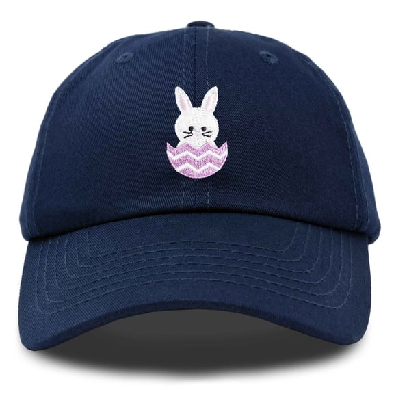 DALIX Cute Easter Bunny Kids Hat Embroidered Girls Baseball Cap in Navy Blue