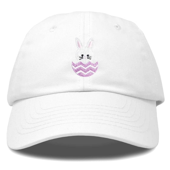 DALIX Cute Easter Bunny Kids Hat Embroidered Girls Baseball Cap in White