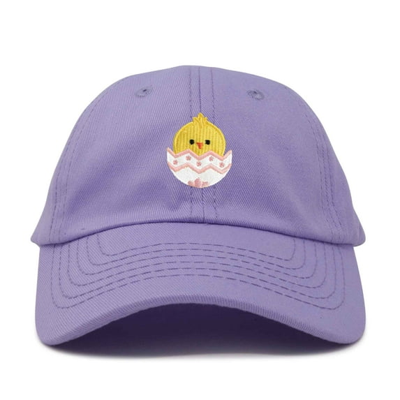 DALIX Cute Easter Chick Hat Infants Embroidered Baby Baseball Cap Lavender