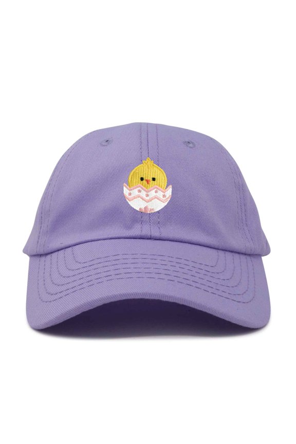 Cute Easter Chick Hat Infants Embroidered Baby Baseball Cap Lavender