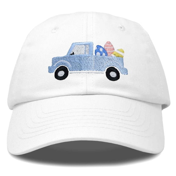 DALIX Cute Easter Egg Truck Kids Hat Embroidered Boys Baseball Cap in White