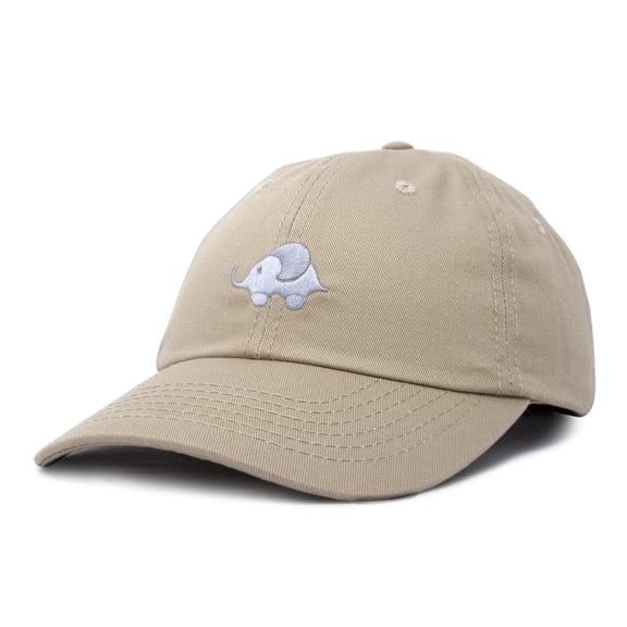 DALIX Cute Elephant Hat Cotton Baseball Cap in Khaki