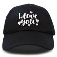 thumbnail image 1 of DALIX Cute Hearts I Love You Hat Womens Embroidered Baseball Cap in Black, 1 of 6