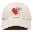 thumbnail image 1 of DALIX Cute Koala with Heart Hat Womens Embroidered Baseball Cap in Beige, 1 of 6