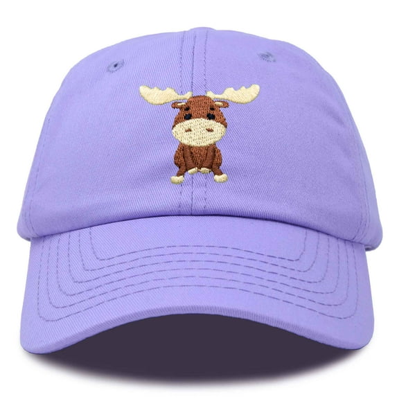 DALIX Cute Moose Hat Baseball Cap in Lavender