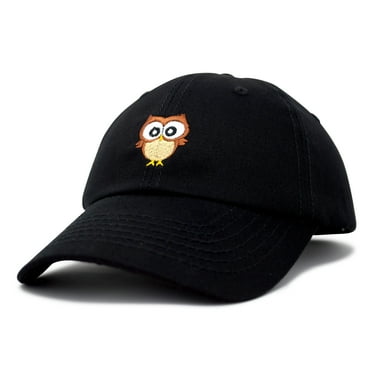 DALIX Cute Owl Hat Cotton Baseball Cap in Black