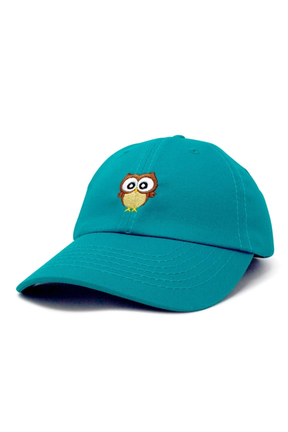 Cute Owl Hat Cotton Baseball Cap in Teal
