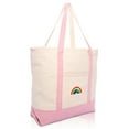 thumbnail image 1 of DALIX Cute Rainbow Tote Bag Reusable Grocery Teacher Bags Eco Pride Pink, 1 of 7
