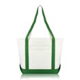 thumbnail image 1 of DALIX Daily Shoulder Tote Bag Premium Cotton in Dark Green, 1 of 6