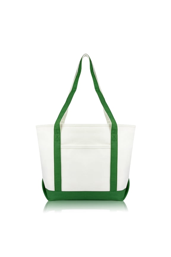 Daily Shoulder Tote Bag Premium Cotton in Dark Green