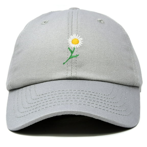 DALIX Daisy Flower Hat Womens Floral Baseball Cap in Gray