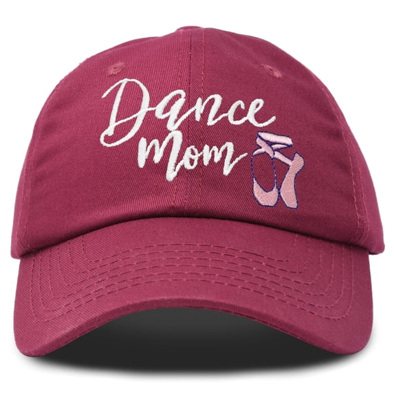 DALIX Dance Mom Hat Support Daughter Embroidered Cotton Cap in Maroon