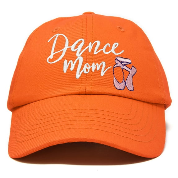 DALIX Dance Mom Hat Support Daughter Embroidered Cotton Cap in Orange