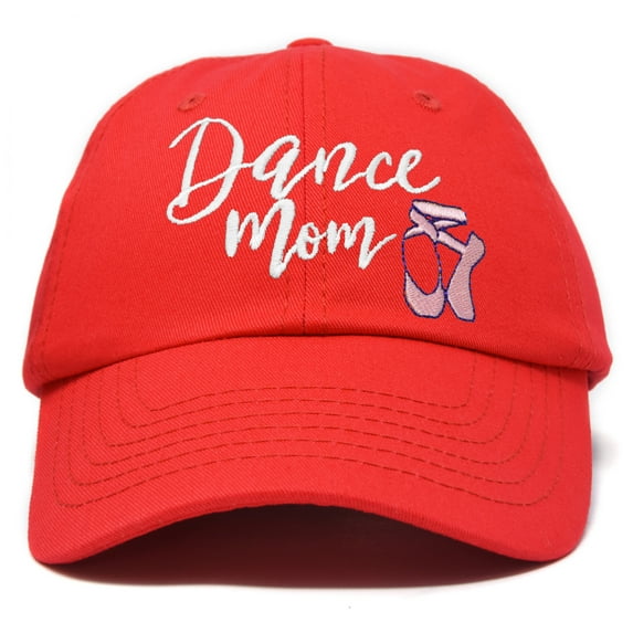 DALIX Dance Mom Hat Support Daughter Embroidered Cotton Cap in Red