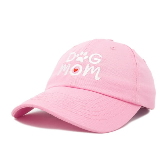 DALIX Dog Mom Baseball Cap Women's Hats Dad Hat in Light Pink