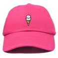 thumbnail image 1 of DALIX Double Scoop Ice Cream Hat Womens Embroidered Baseball Cap in Hot Pink, 1 of 5