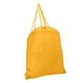 thumbnail image 1 of DALIX Drawstring Backpack Tote Sock  Sack Pack with Zipper Front Pocket in Yellow, 1 of 4