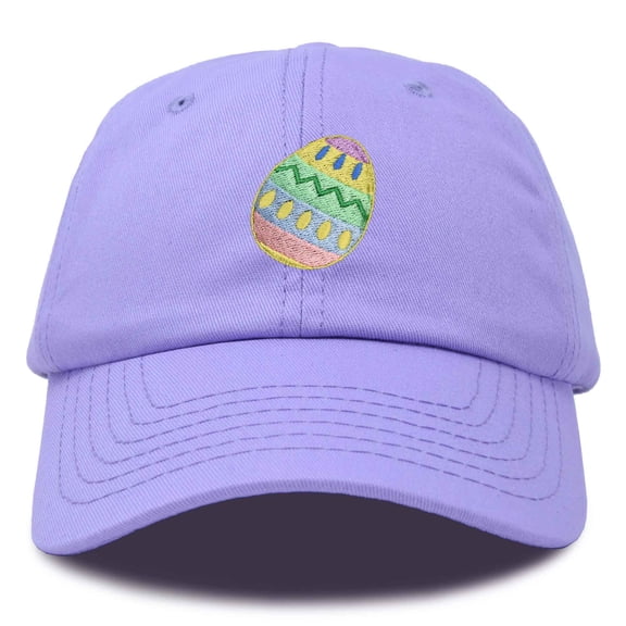 DALIX Elegant Colorful Egg Easter Hat Womens Embroidered Baseball Cap in Lavender