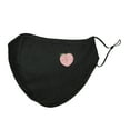 thumbnail image 1 of DALIX Embroidered Peach Cloth Face Mask Reuseable Washable in Black Made in USA - S-M Size, 1 of 5