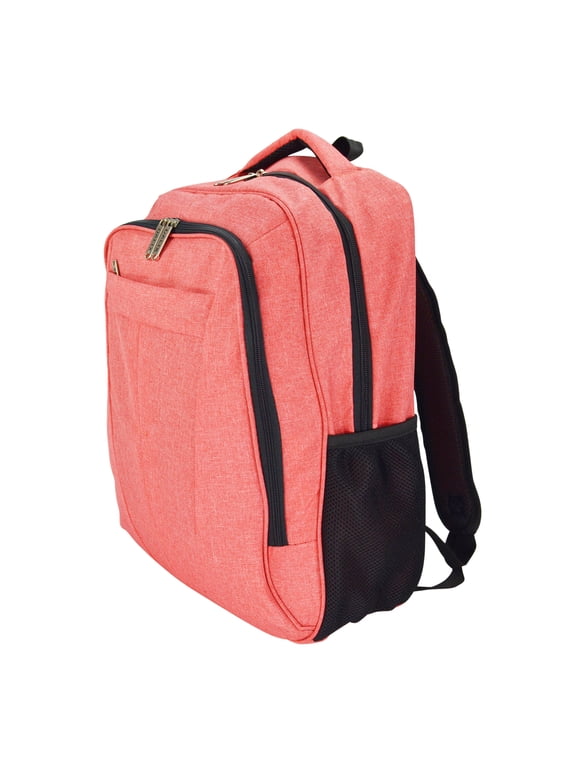 Extra Large Backpack with Multiple Pockets in Salmon Pink